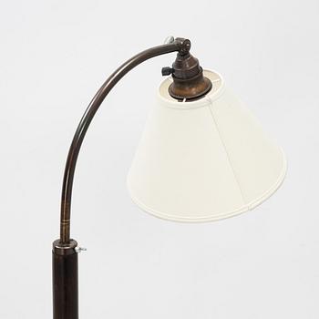 A stained birch floor lamp, 1930s.
