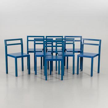 A set of 8 non komplot design chairs by B Berlin & Poul Chrsitansen for Källemo Värnamo 2000.