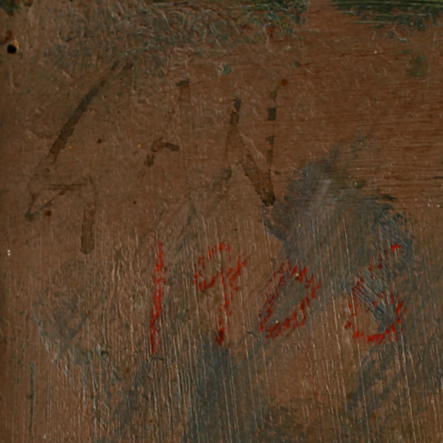 GÖSTA ADRIAN-NILSSON, olja på pannå, sign GAN och daterad 1906.
