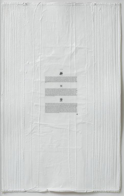 Veit Laurent Kurz, "Untitled #4 (Flag of Time Text Painting)".