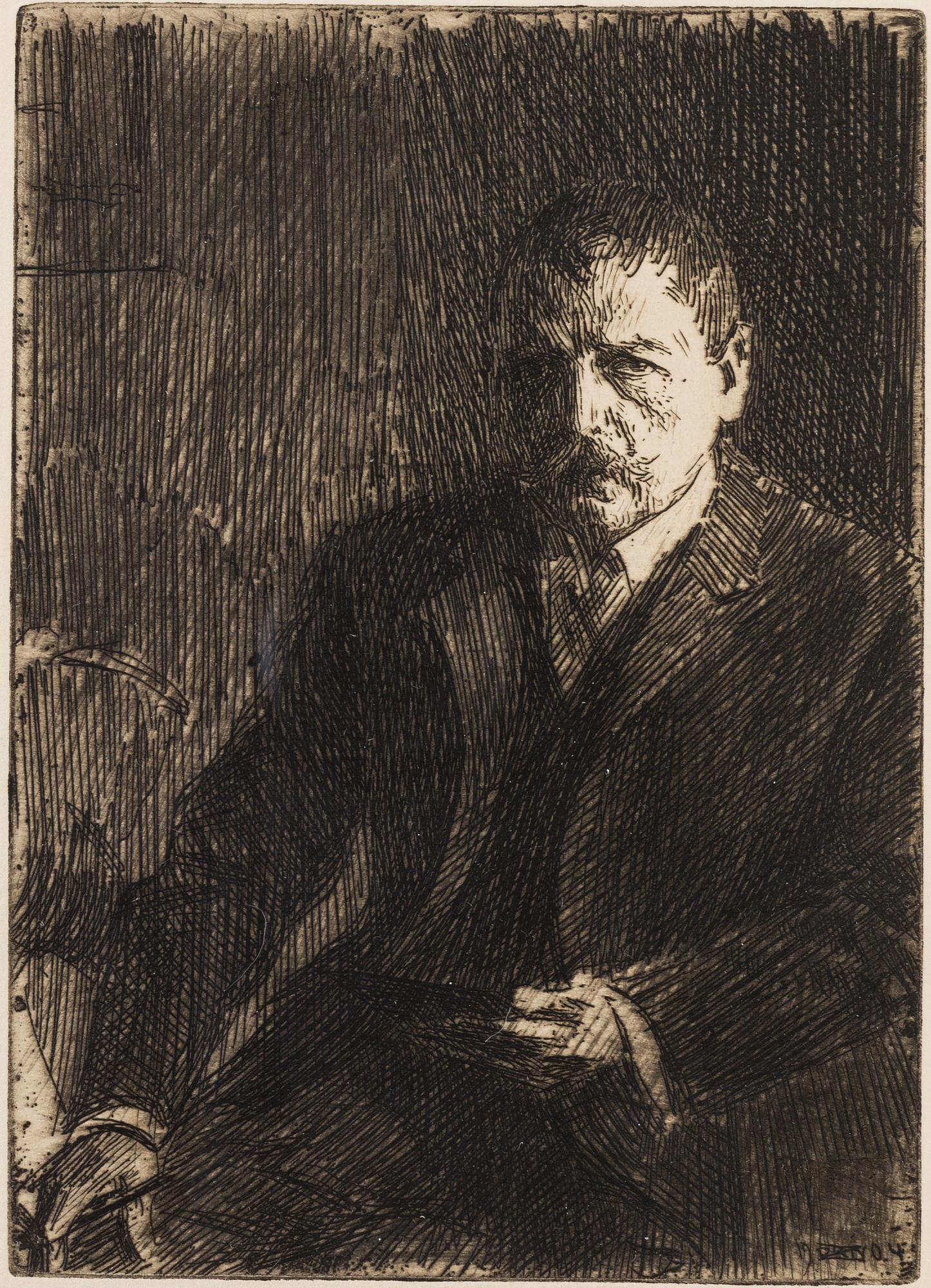 ANDERS ZORN, Etsning, 1904, signerad med blyerts.