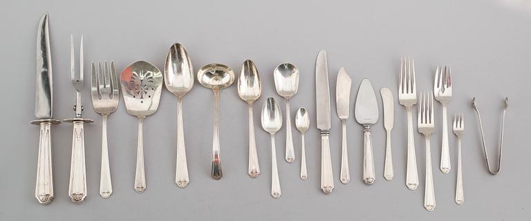 BESTICK, 114 delar, sterlingsilver, art déco, Amerika, 1900-talets första hälft. Vikt ca 4000 gram.