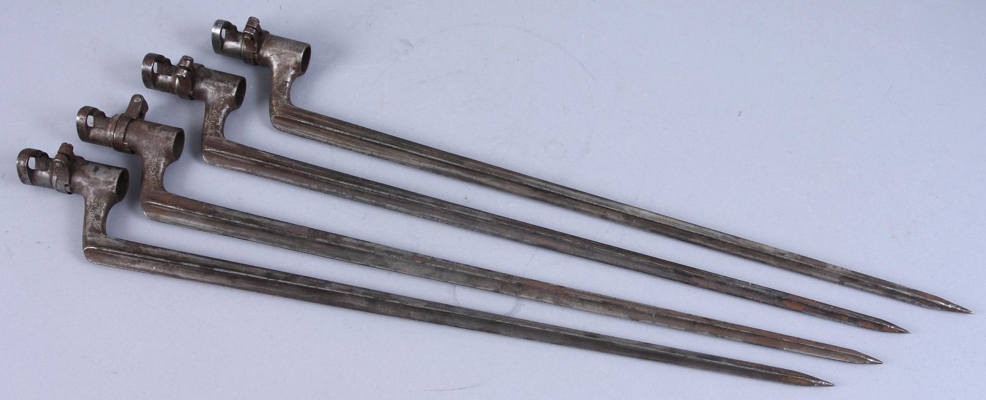 BAJONETTER, 4 st, 1800-tal.
