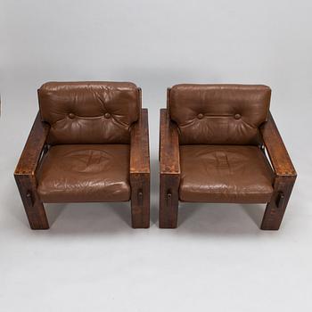 Esko Pajamies, a pair of 1970's 'Bonanza' armchairs for Asko, Finland.