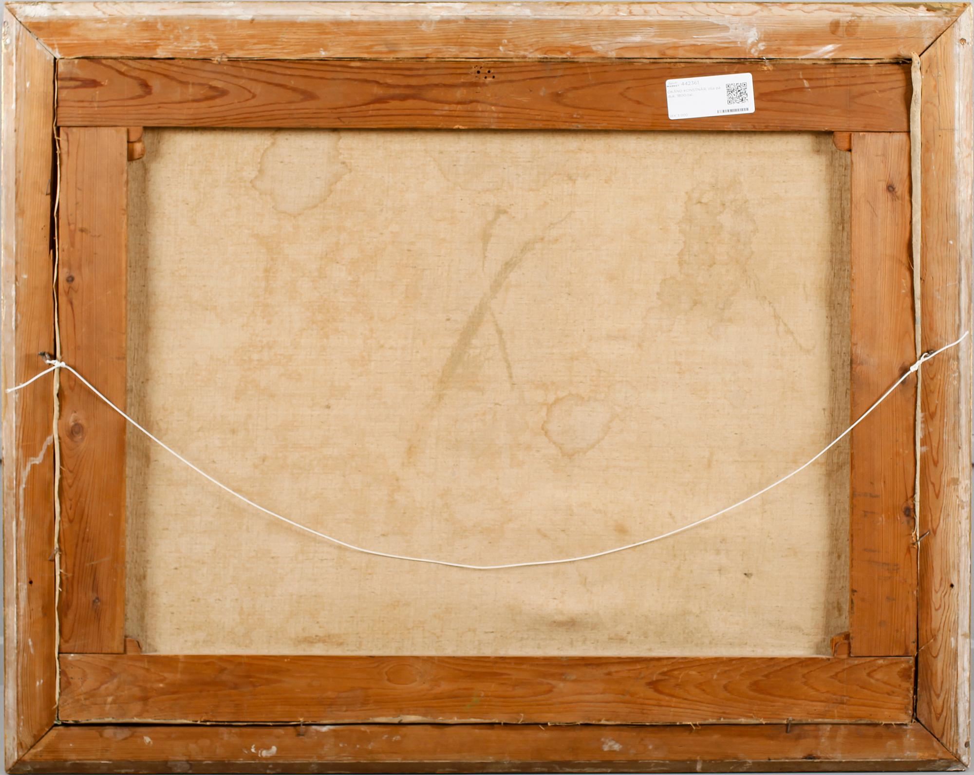 OKÄND KONSTNÄR, olja på duk, 1800-tal.