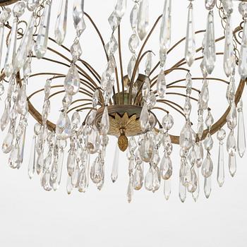 A Gustavian four-light chandelier, late 18th Century.