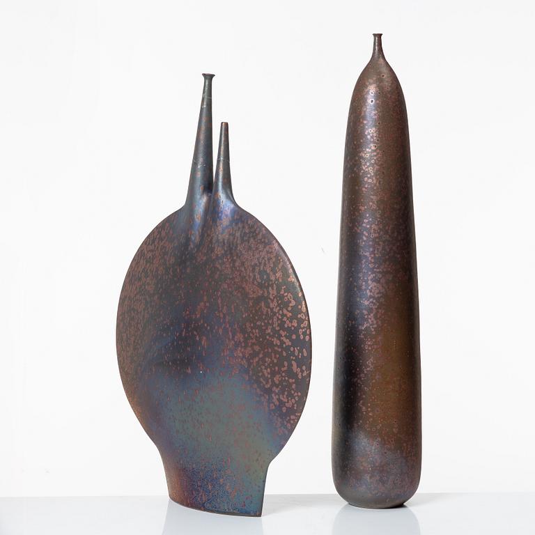 Joan Carrillo, two sculptures/vases.