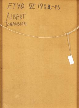 Albert Johansson, oil on panel, signed. Dated 1982-83 verso.
