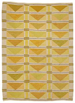 225. Monika Bertilsson, A CARPET, flat weave, ca 225 x 163 cm, signed AÖ MB, Tre Bäckar in Varnhem.