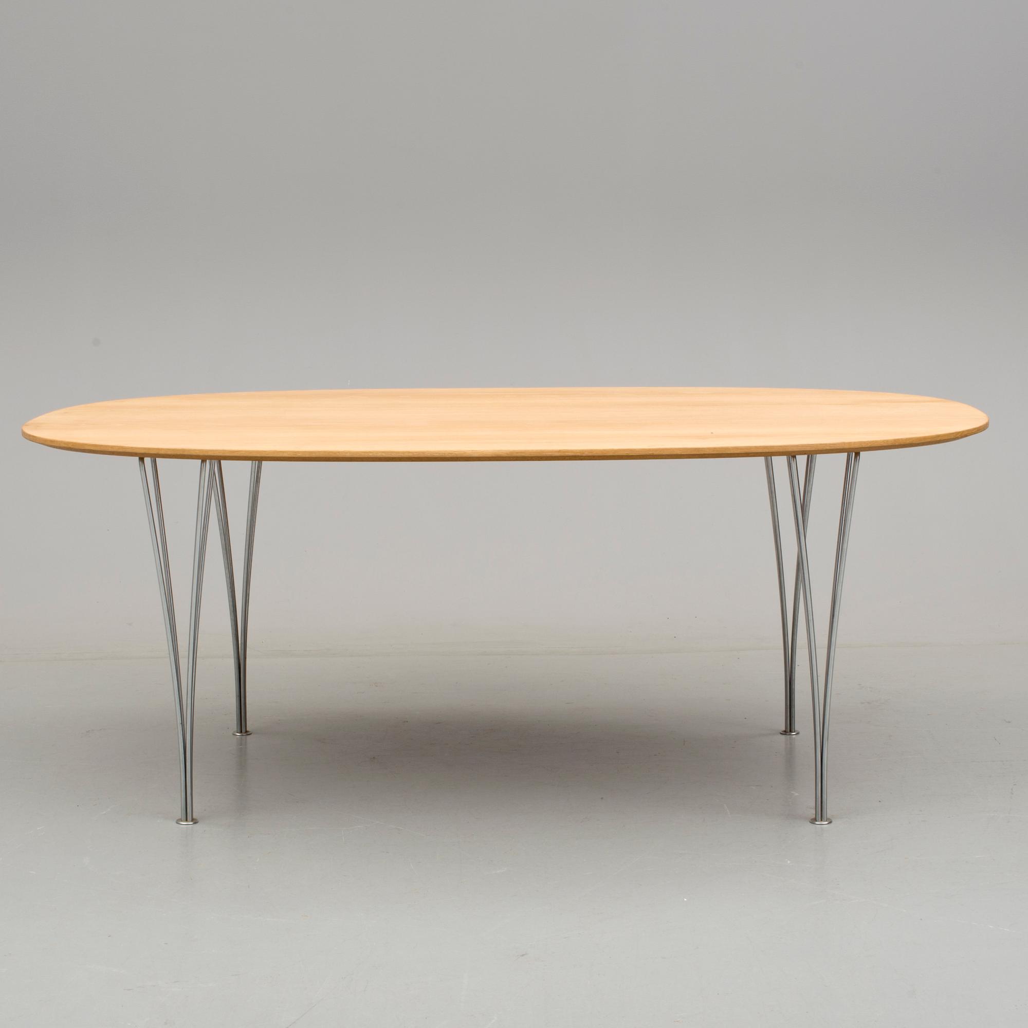 BORD, "Superellips", Bruno Mathsson och Piet Hein, Fritz Hansen, Danmark 1960-/70-tal.