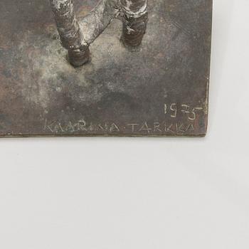 KAARINA TARKKA, skulptur, signerad och daterad 1975.