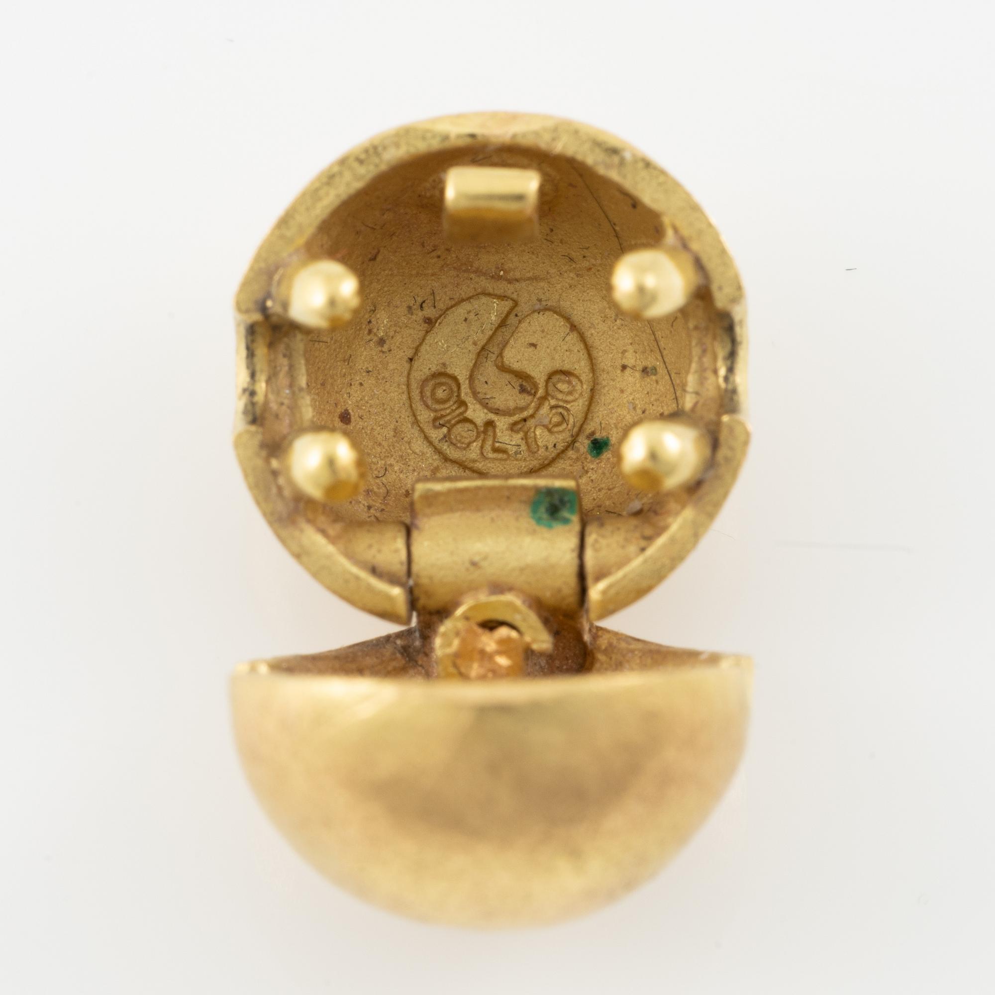 Ole Lynggaard, collier, fyrradigt, 18K guld med kullås.