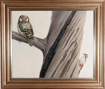 REIMA NURMIKKO, olja på duk, uppfodrad på kartong, signerad och daterad -89.