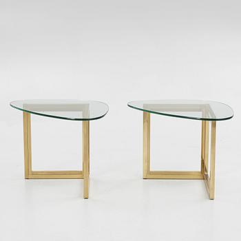 A pair of custom-made sidetables, circa 1990.
