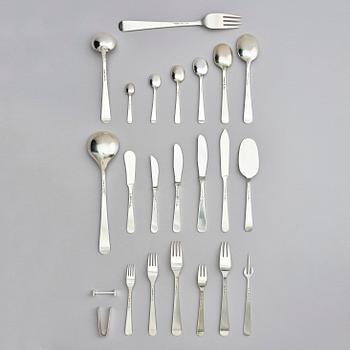 Wiwen Nilsson, a sterling silver cutlery-set of 224 pieces, Lund, Sweden 1954-1966.