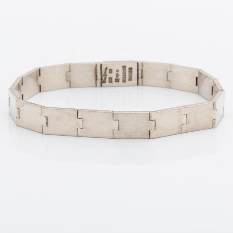 WIWEN NILSSON armband sterling silver, Lund 1961, ca 18 x 0,7 cm.