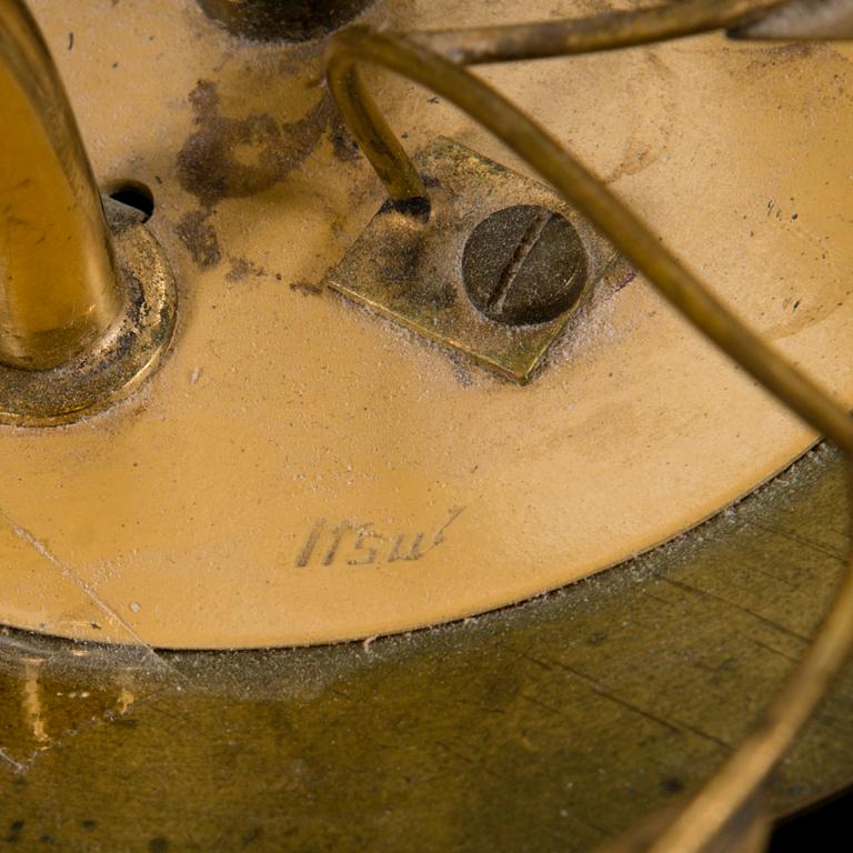A mid-20th Century brass ceiling light, Itsu, Finland.