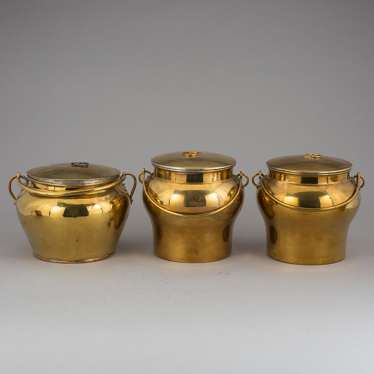 BULKRUKOR, 8 stycken, mässing, Skultuna Bruk, 1800/1900-tal.