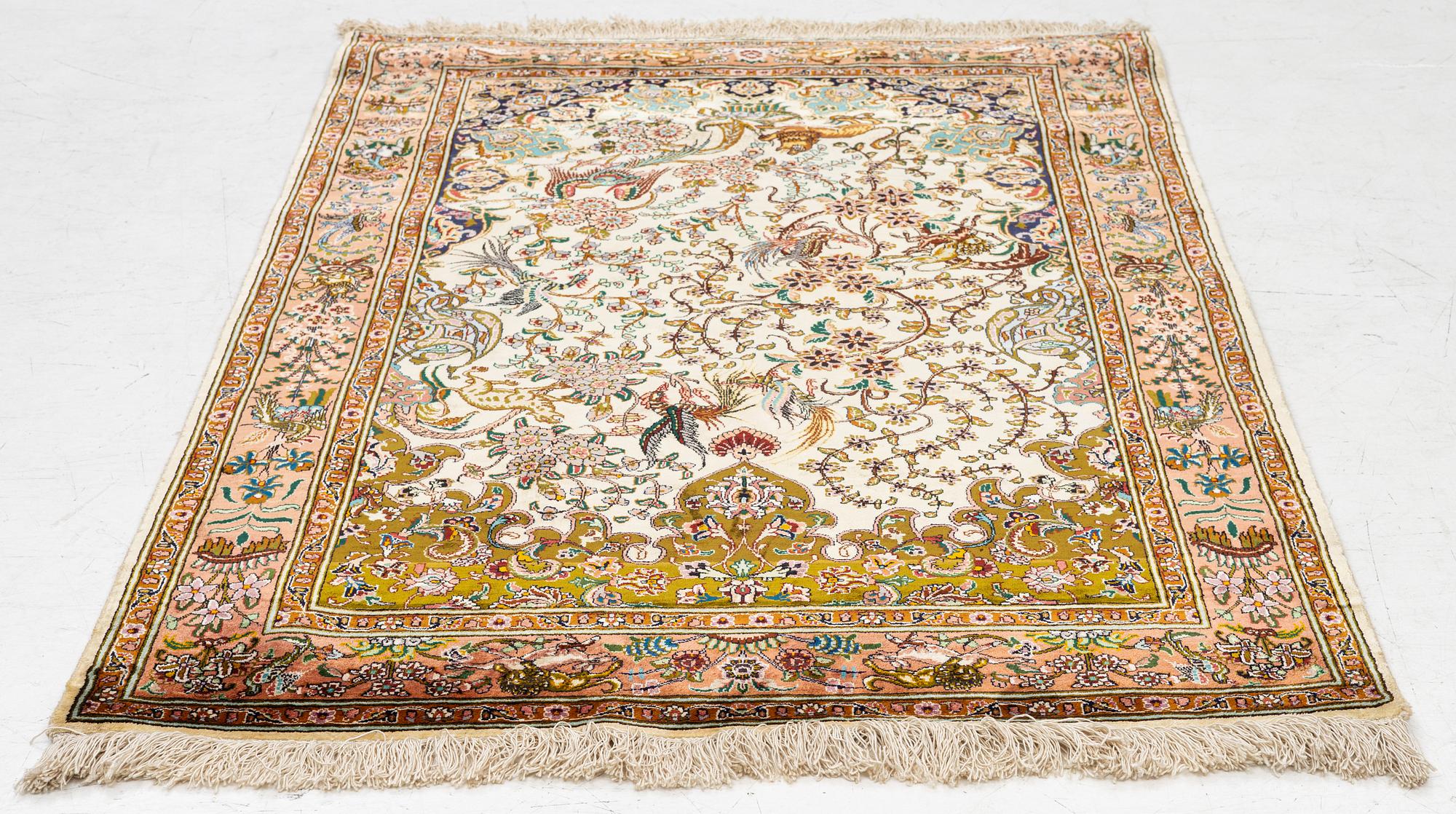 Carpet, Tabriz, figural approx. 150 x 100 cm.