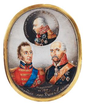 101. Field Marshal M. I. Kutuzov, Prussian Field Marshal G. Blucher and British Field Marshal A. Wellington.