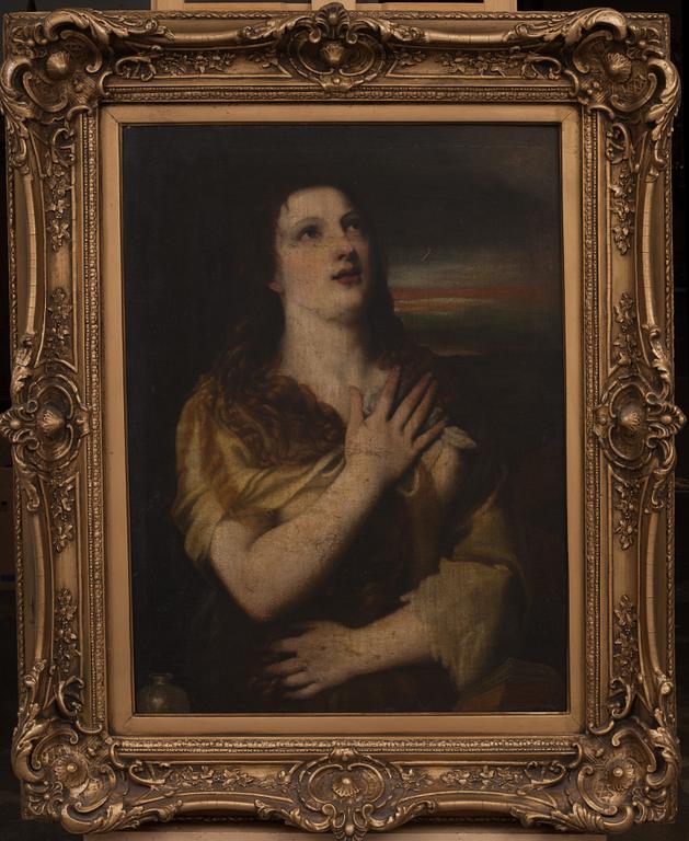OKÄND KONSTNÄR, olja på duk. 1800-tal.
