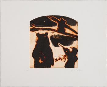 Ernst Billgren, "The end of all animals", portfolio bestående av 12 etsningar, signerad och numrerad 3/40.