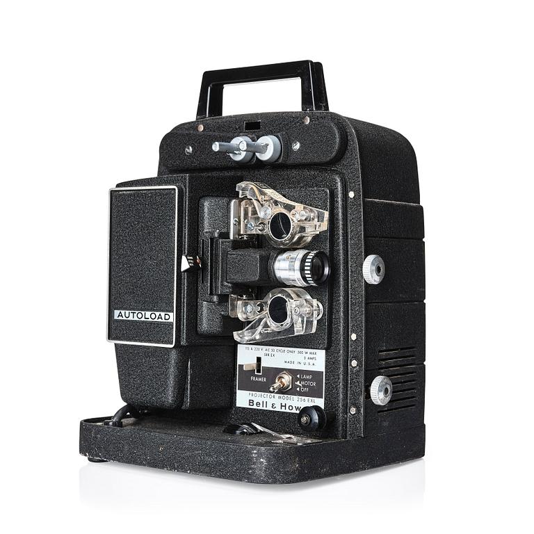 a Bell & Howell "Autoload" projector model 256 EXL, with case, U.S.A. Alva & Gunnar Myrdal Collection.