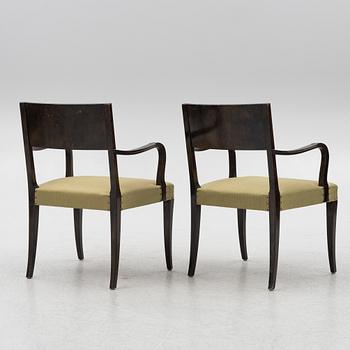 A pair of 'Rosenborg' Swedish Grace armchairs, Seffle Möbelfabrik, 1920s/30s.