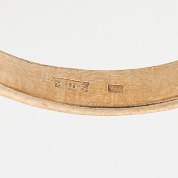 Två ringar med granater och rosa turmalin.