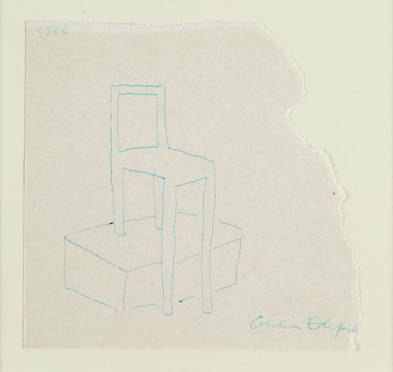 CECILIA EDEFALK, kritteckning, signerad.
