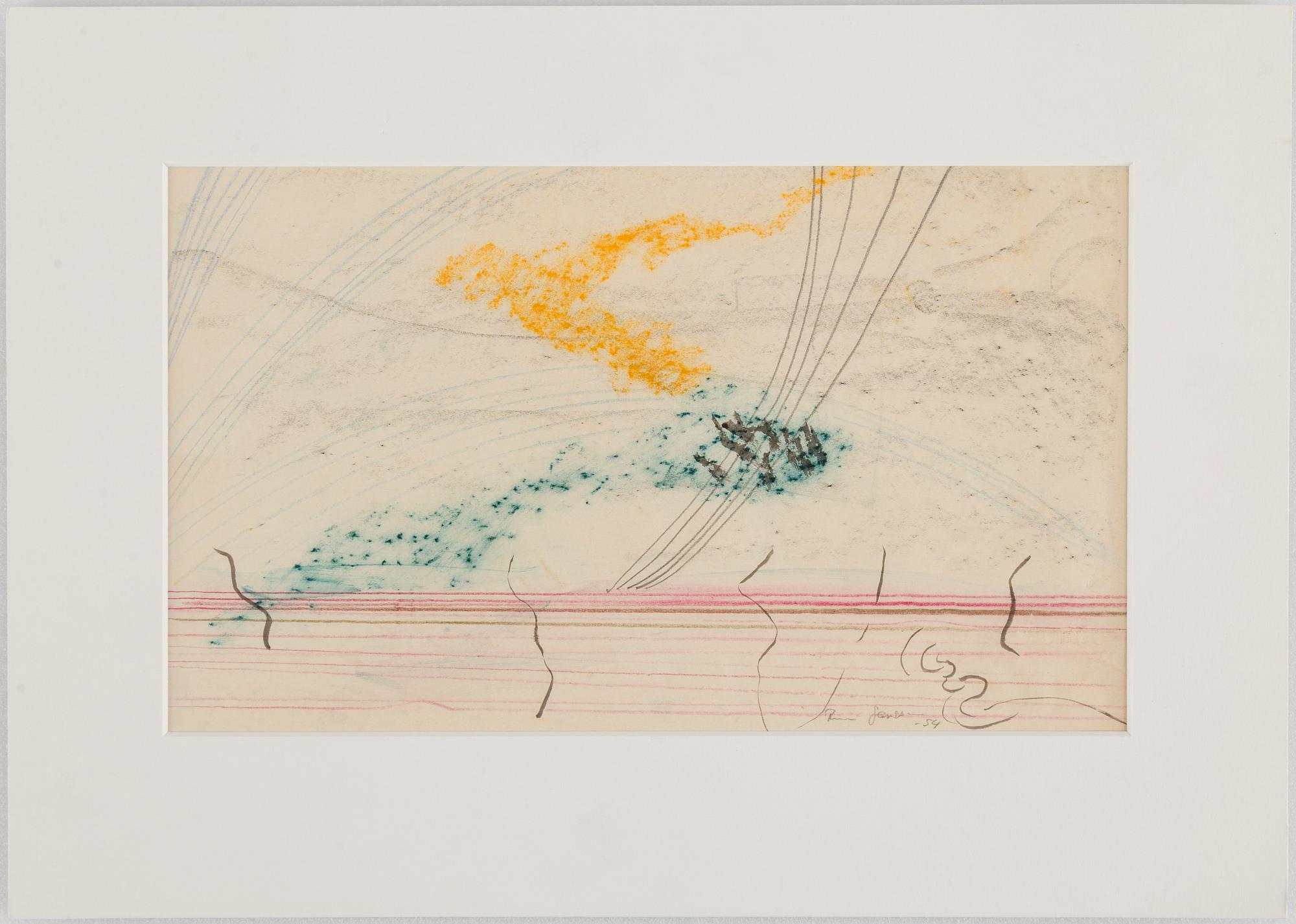 RUNE JANSSON, mixed media, signed and dated -54.