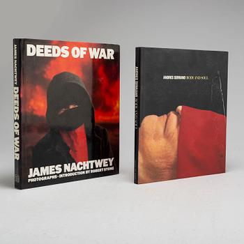 PHOTOBOOKS, 2 books by Andres Serrano and James Nachtwey.