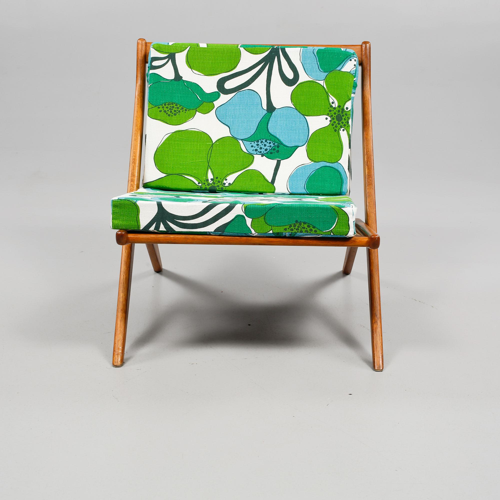 FÅTÖLJ, saxmodell, Folke Ohlsson, Bodafors, daterad 1960.