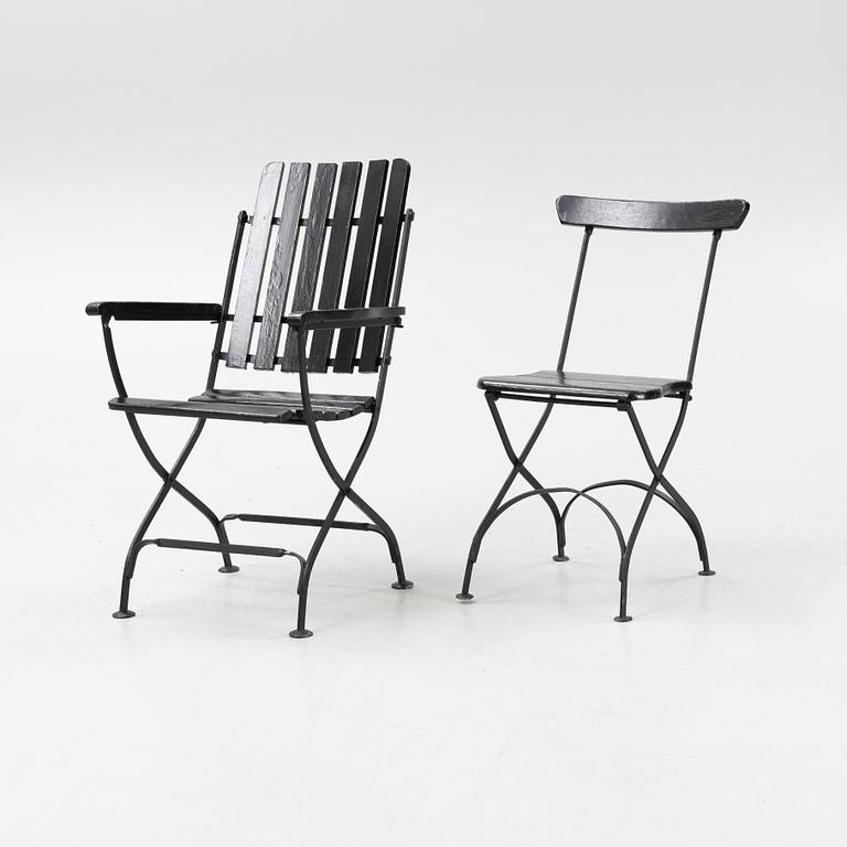 A 6-piece garden group, Byarums Bruk, second half of the 20th Century.