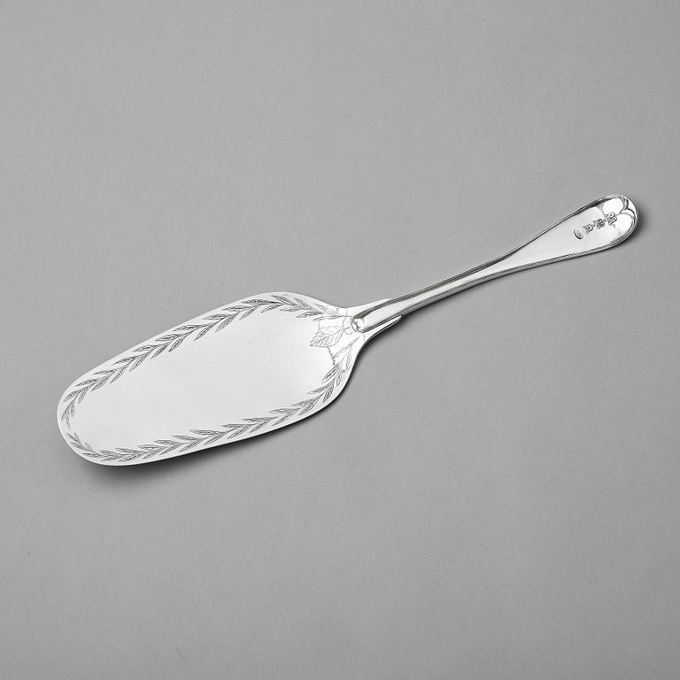Pehr Olof Bäckström, tårtspade, silver, Gävle 1821.
