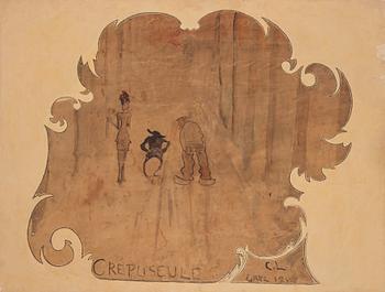 750. Carl Larsson, "Crepuscule" (Skymningspromenad).