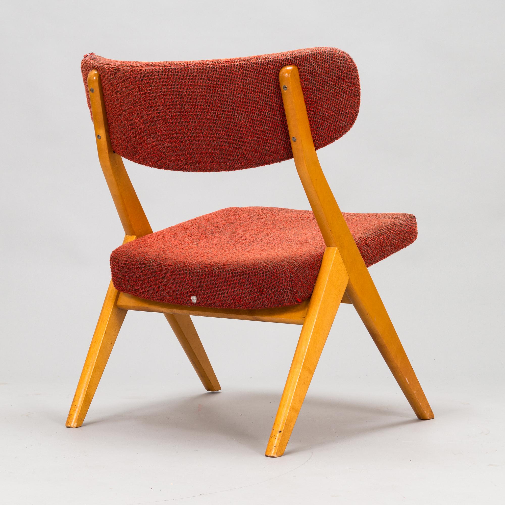 Ilmari Lappalainen, stol, "Bambino" modell 2429, Asko 1900-talets mitt.