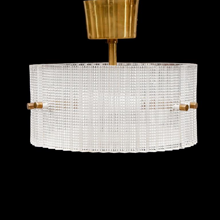 TAKLAMPA, Carl Fagerlund, Orrefors, 1900-talets mitt. Diameter 26 cm.