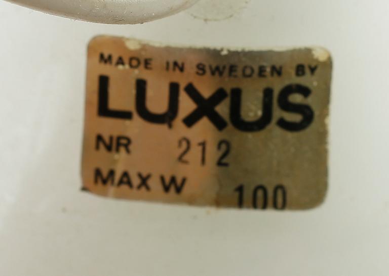 BORDSLAMPA, glas, Nr 212, Luxus, 1900-talets mitt.