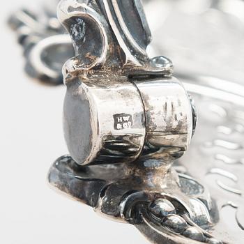 A Victorian sterling silver sweetmeat basket, maker's mark of Henry Wilkinson & Co, Sheffield 1855.