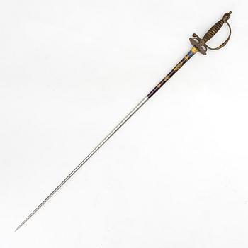 A small sword, marked IGB, 18th century.