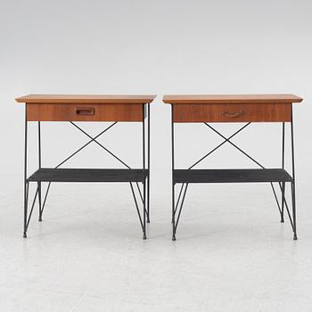 Bedside tables, a pair, second half of the 20th century.