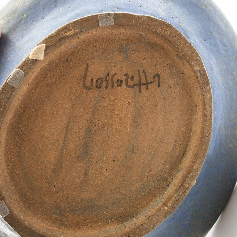 Gunnar Hansson, sculpture, two fish on a plate.