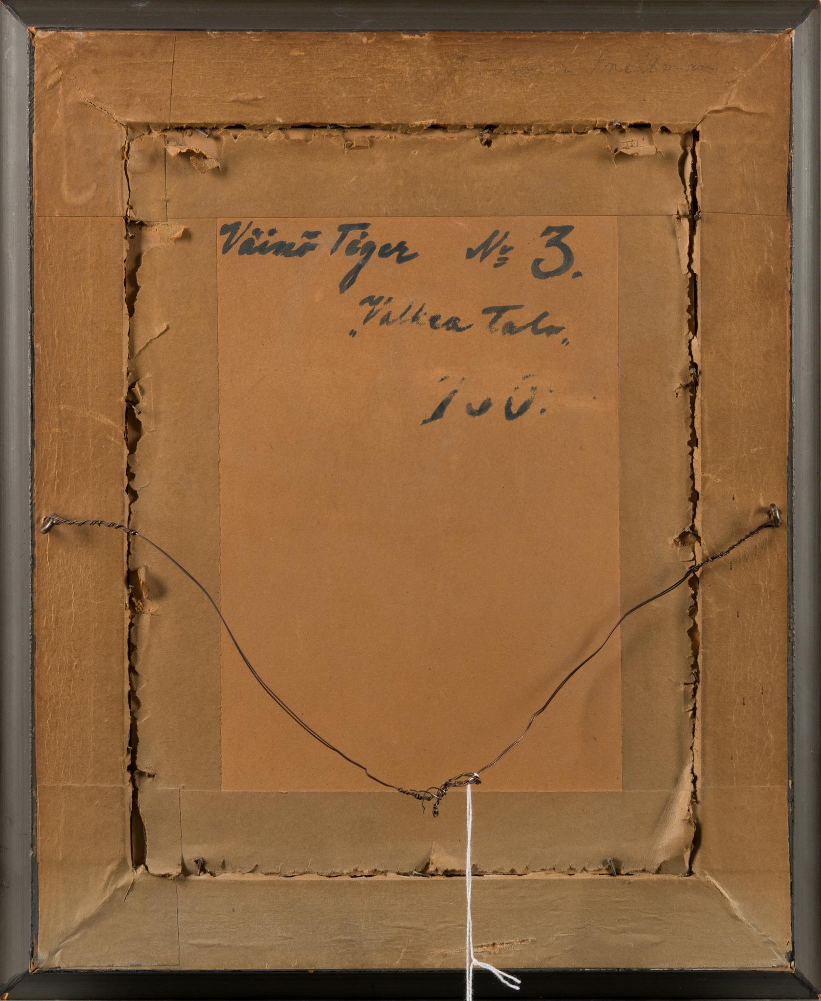 VÄINÖ TIGER, vesiväri, signeerattu ja päivätty -31.