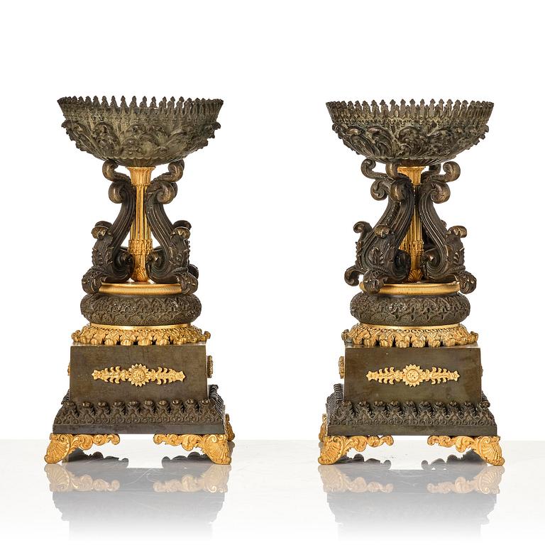 Bordsuppsatser, ett par, Frankrike, 1800-talets första hälft, Senempire.