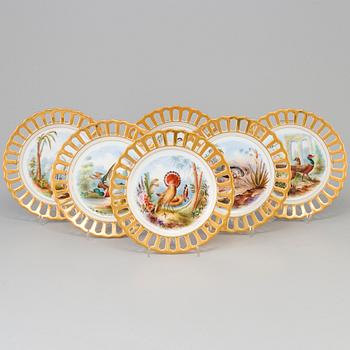 a set of six porseline plates by Rörstrand, late 19th century.