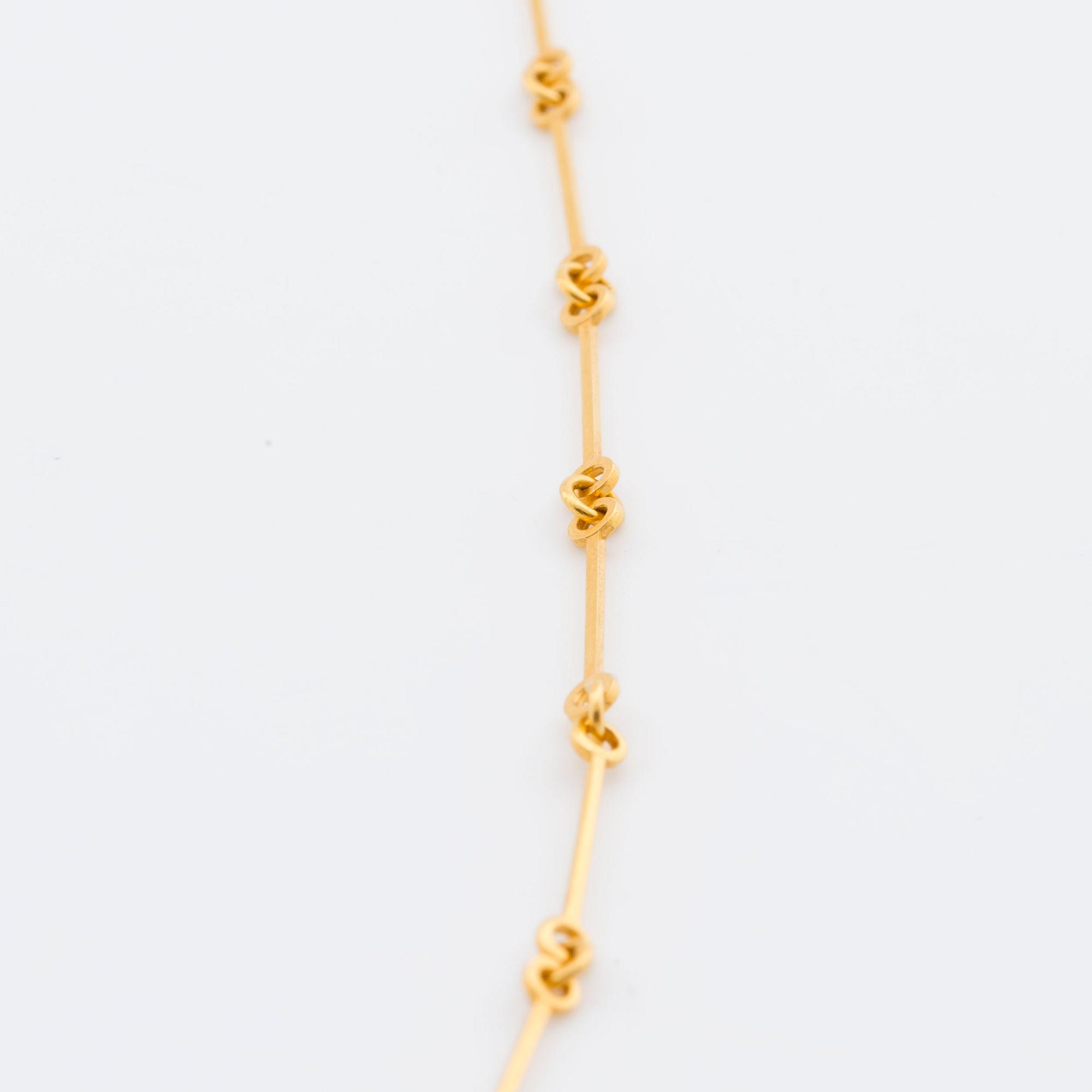 LAPPONIA NECKLACE 18K gold 1 brilliant-cut diamond 0,03 ct engraved, Finland 2002.