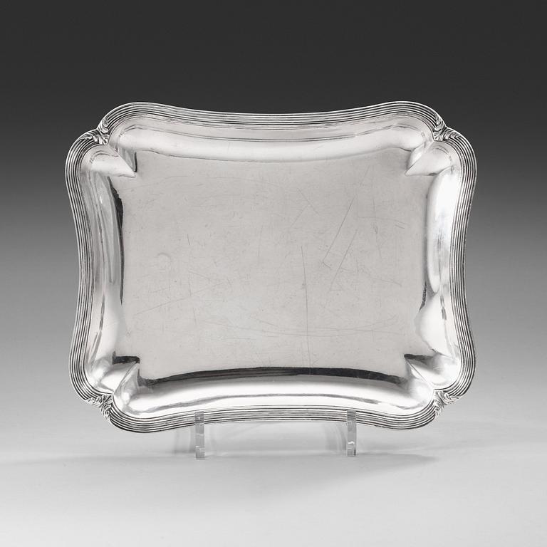 A Swedish 18th century silver dish, marks of  Jonas Thomasson Ronander, Stockholm 1778.