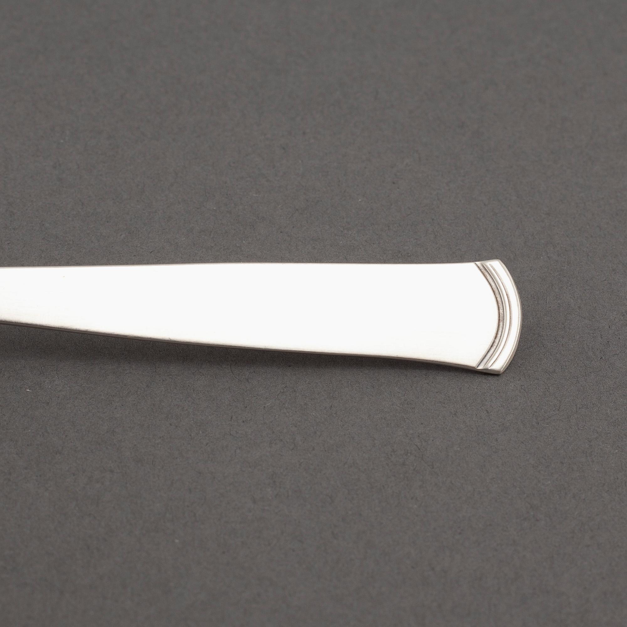 110 pieces of silver cutlery from GAB in Eskilstuna/Stockholm, model "Rosenholm", 1950s- 21th century.