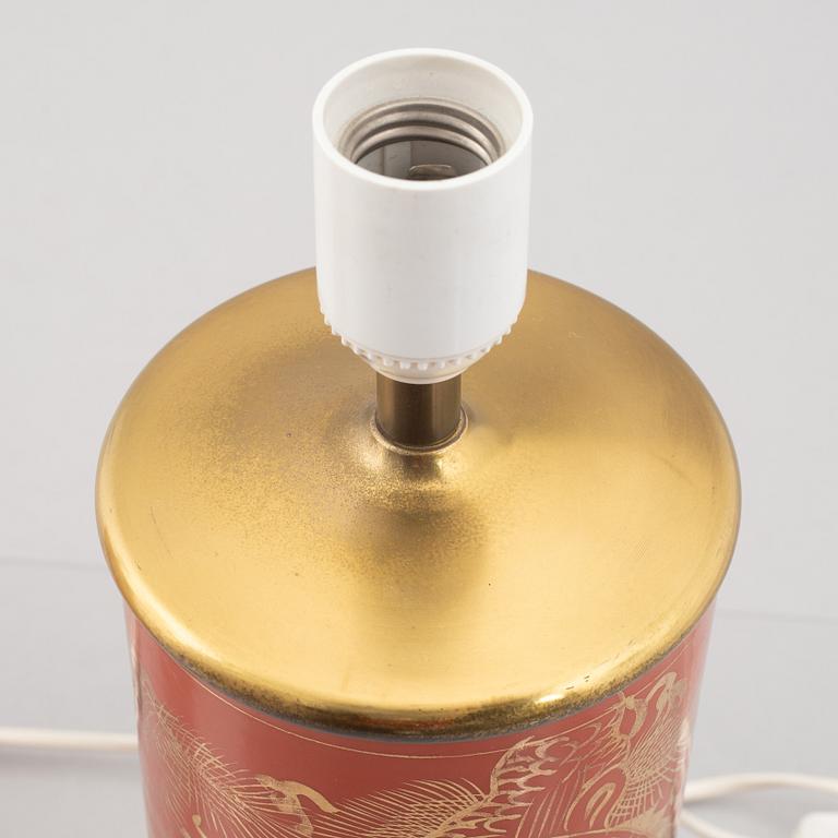 A pair of Chinese porcelain table lamps, 20th Century.